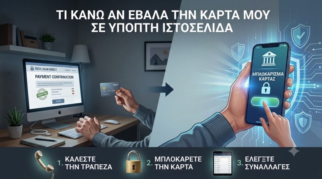 Κάρτα σε Ύποπτη Ιστοσελίδα τι κάνω; einaiapati.gr